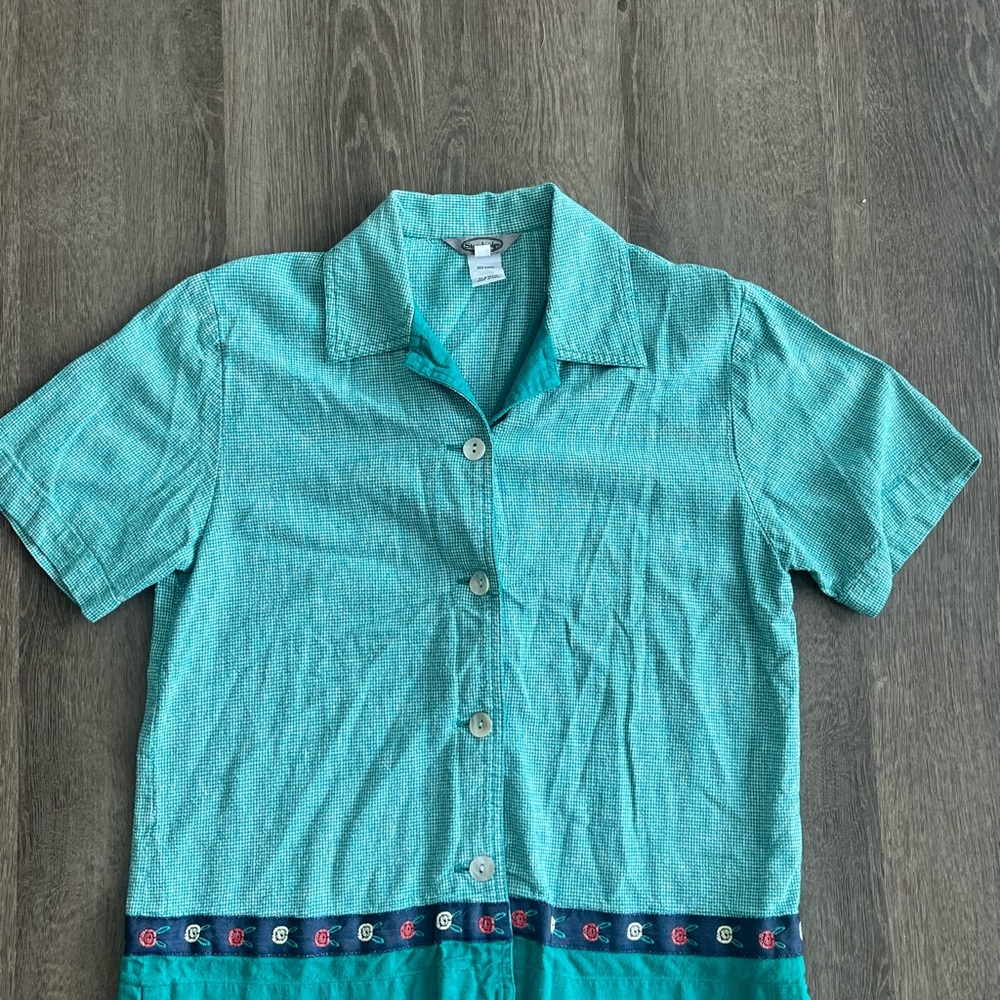 Stonebridge Turquoise Checkered Shirt